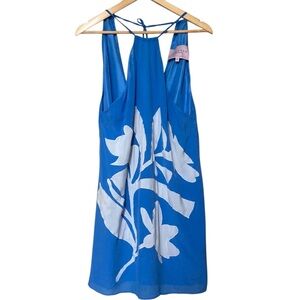 Calypso Blue Silk Halter Dress